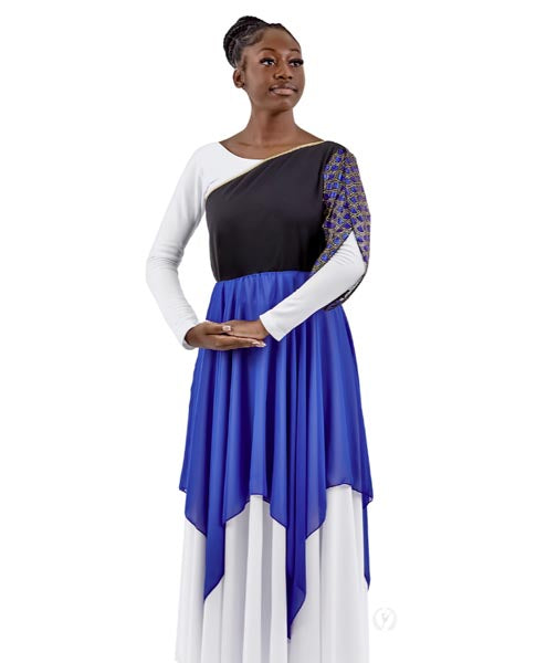 Eurotard 79572 Women's Blessed Grace Single Sleeve Overlay Rolay/Gold Front